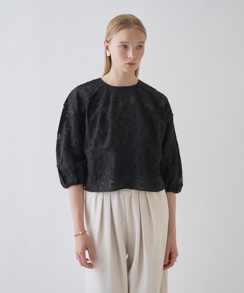 cloenc（クロエンス）の「【手洗い可】2wayジャカードブラウス（シャツ/ブラウス・レディース・ホワイト系4/ブラック系3・02）」の16枚目の写真