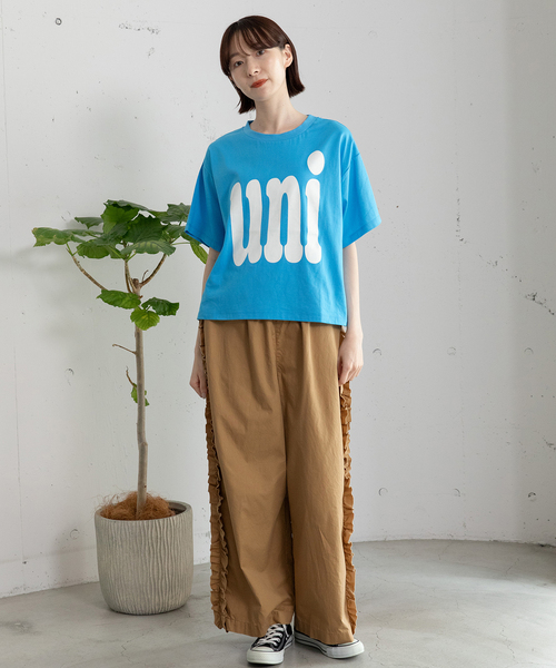 POU DOU DOU（プードゥドゥ）の「サイドフリルデザインパンツ（その他パンツ・レディース・ダークベージュ/インディゴブルー/ブラック・M）」の12枚目の写真