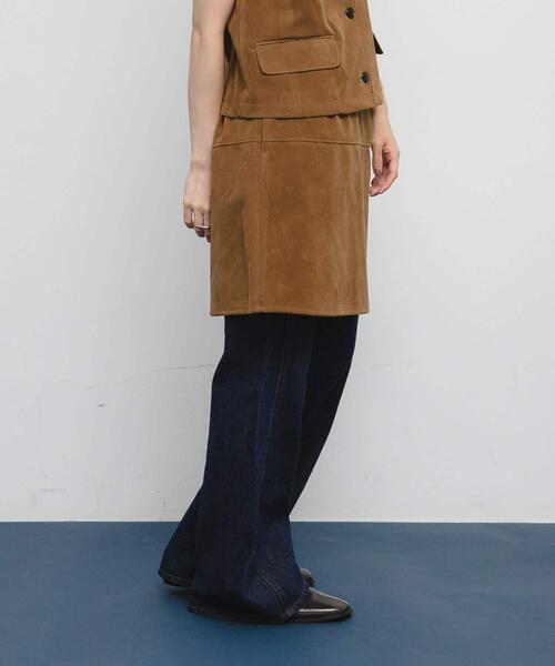 KBF（ケイビーエフ）の「トラペーズミニスカート（スカート・レディース・キャメル/ダークブラウン・ONE）」の14枚目の写真