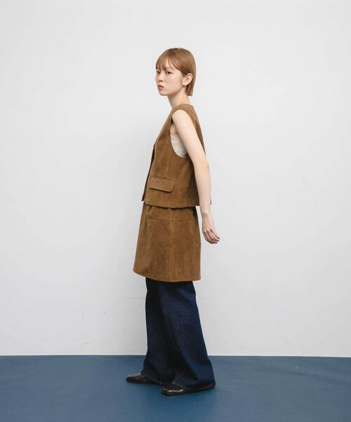 KBF（ケイビーエフ）の「トラペーズミニスカート（スカート・レディース・キャメル/ダークブラウン・ONE）」の18枚目の写真