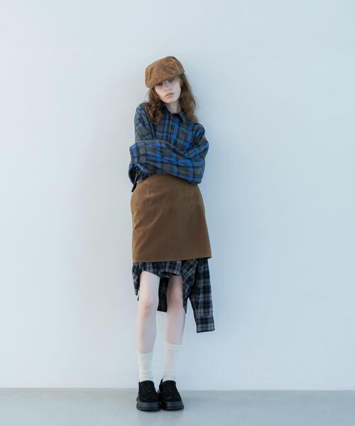 KBF（ケイビーエフ）の「トラペーズミニスカート（スカート・レディース・キャメル/ダークブラウン・ONE）」の20枚目の写真