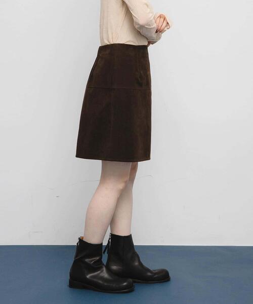 KBF（ケイビーエフ）の「トラペーズミニスカート（スカート・レディース・キャメル/ダークブラウン・ONE）」の6枚目の写真
