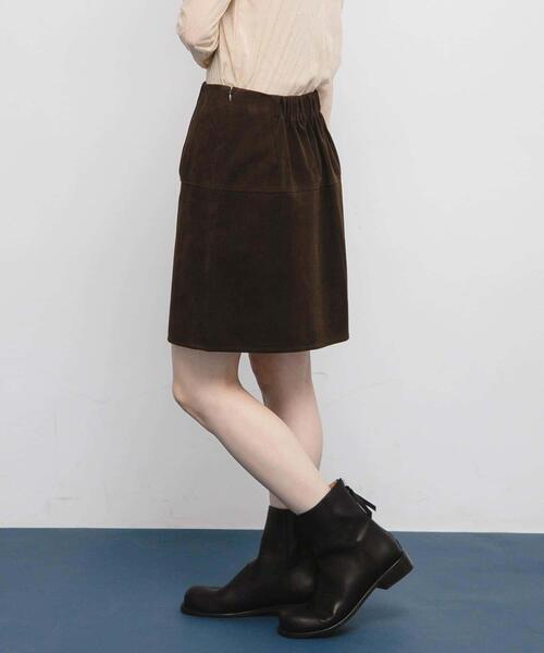 KBF（ケイビーエフ）の「トラペーズミニスカート（スカート・レディース・キャメル/ダークブラウン・ONE）」の7枚目の写真