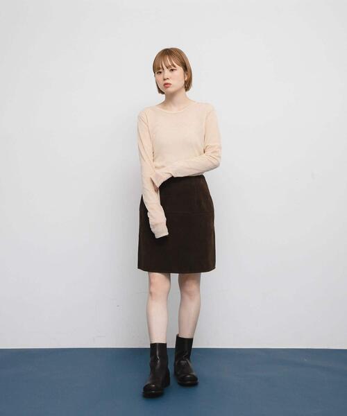 KBF（ケイビーエフ）の「トラペーズミニスカート（スカート・レディース・キャメル/ダークブラウン・ONE）」の9枚目の写真