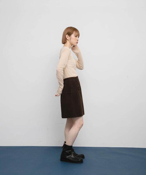 KBF（ケイビーエフ）の「トラペーズミニスカート（スカート・レディース・キャメル/ダークブラウン・ONE）」の10枚目の写真