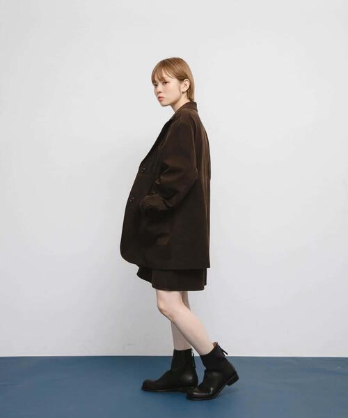 KBF（ケイビーエフ）の「トラペーズミニスカート（スカート・レディース・キャメル/ダークブラウン・ONE）」の11枚目の写真