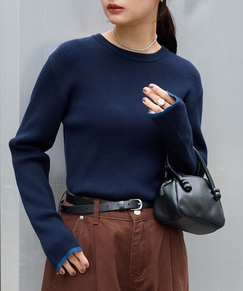 セール】＜マシンウォッシャブル/アンチピリング＞配色ライン