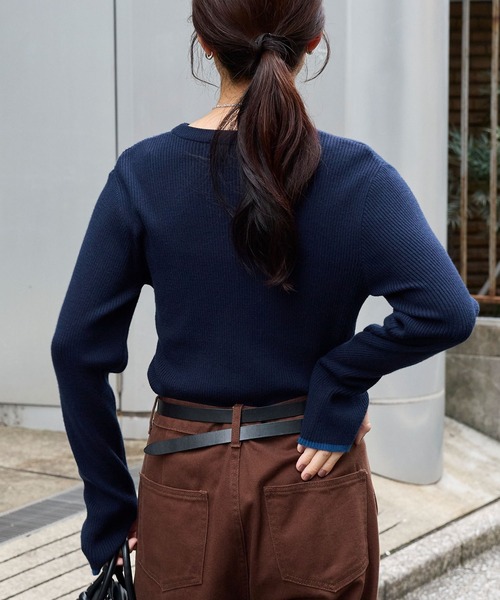 セール】＜マシンウォッシャブル/アンチピリング＞配色ライン