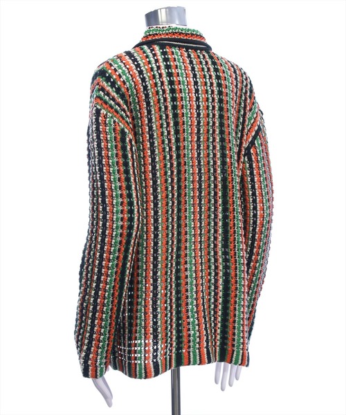 CLEAR BASIC（クリアベーシック）の「クロシェライクロングニットカーディガン[カジュアル 着回し抜群 大人]（カーディガン/ボレロ・レディース・ブラック/アイボリー・F）」の5枚目の写真