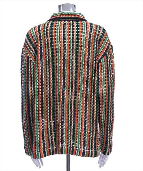 CLEAR BASIC（クリアベーシック）の「クロシェライクロングニットカーディガン[カジュアル 着回し抜群 大人]（カーディガン/ボレロ・レディース・ブラック/アイボリー・F）」の6枚目の写真