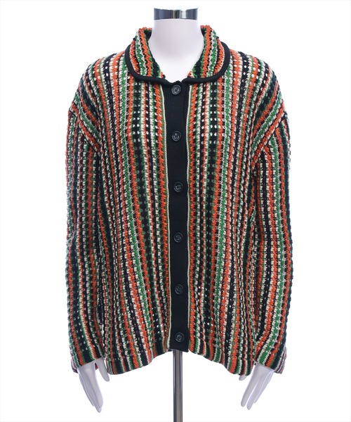 CLEAR BASIC（クリアベーシック）の「クロシェライクロングニットカーディガン[カジュアル 着回し抜群 大人]（カーディガン/ボレロ・レディース・ブラック/アイボリー・F）」の13枚目の写真