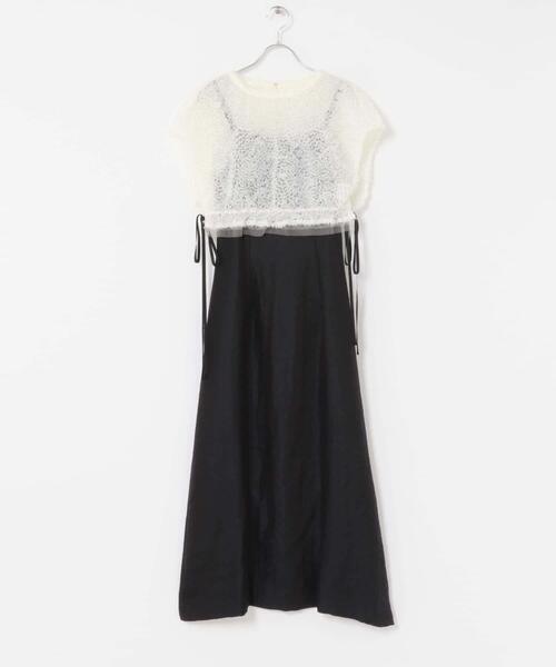 URBAN RESEARCH ROSSO WOMEN(アーバンリサーチ ロッソ)の「kaene チュールボレロハイウエストドレス(ワンピース・レディース・ブラック/ブルー系その他・36)」の7枚目の写真