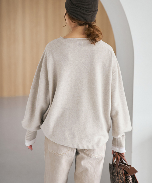 追加》CHESSルーズボートネックプルオーバー（ニット/セーター