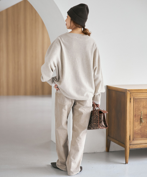 追加》CHESSルーズボートネックプルオーバー（ニット/セーター