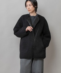 Munich | シープボアムートンライダースコート(ノーカラーコート)