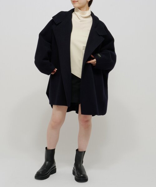 Omekashi（オメカシ）の「ダブルフェイスドルマンコート（その他アウター・レディース・ネイビー/ボルドー・FREE）」の6枚目の写真