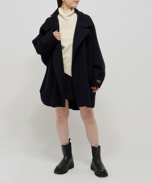 Omekashi（オメカシ）の「ダブルフェイスドルマンコート（その他アウター・レディース・ネイビー/ボルドー・FREE）」の7枚目の写真