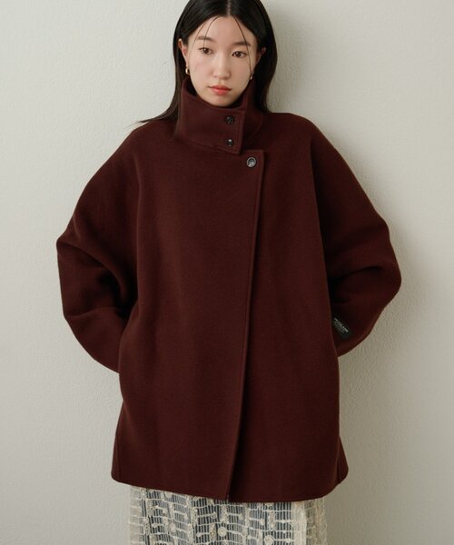 Omekashi（オメカシ）の「ダブルフェイスドルマンコート（その他アウター・レディース・ネイビー/ボルドー・FREE）」の12枚目の写真