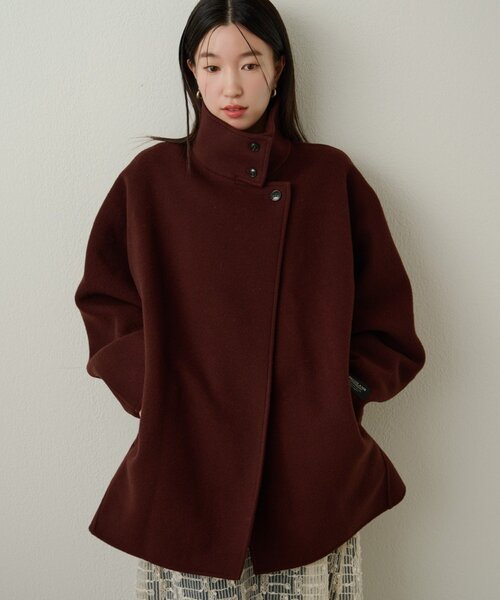 Omekashi（オメカシ）の「ダブルフェイスドルマンコート（その他アウター・レディース・ネイビー/ボルドー・FREE）」の14枚目の写真