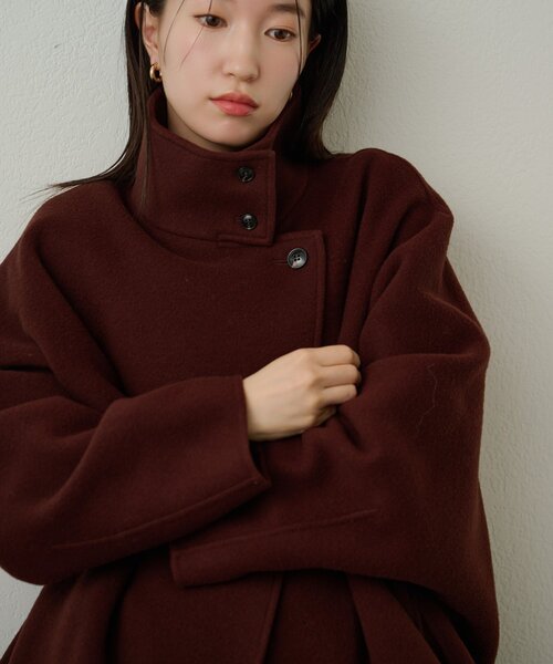 Omekashi（オメカシ）の「ダブルフェイスドルマンコート（その他アウター・レディース・ネイビー/ボルドー・FREE）」の17枚目の写真