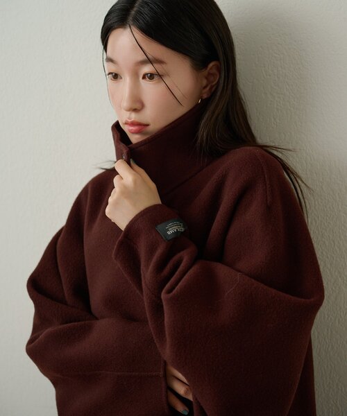 Omekashi（オメカシ）の「ダブルフェイスドルマンコート（その他アウター・レディース・ネイビー/ボルドー・FREE）」の19枚目の写真