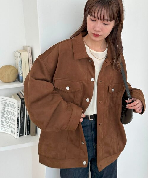 ユニセックス】フェイクスエードトラッカージャケット（その他アウター