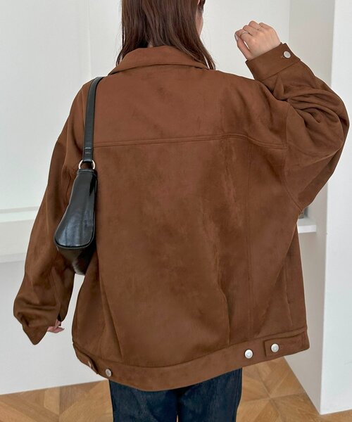 ユニセックス】フェイクスエードトラッカージャケット（その他アウター