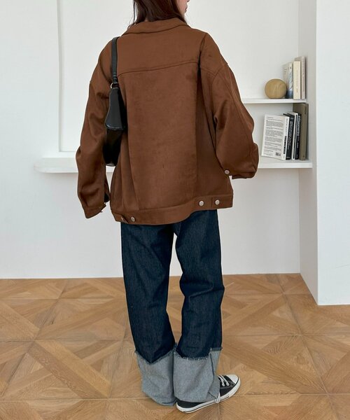 ユニセックス】フェイクスエードトラッカージャケット（その他アウター