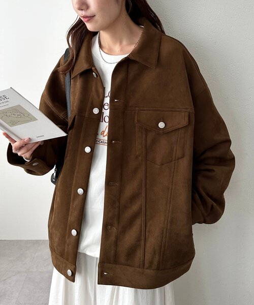 ユニセックス】フェイクスエードトラッカージャケット（その他アウター