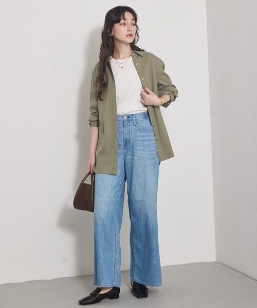 qualite（カリテ）の「【セットアップ対応】ソフトサキソニー2WAYシャツ（シャツ/ブラウス・レディース・グレー/カーキ・フリー）」の20枚目の写真