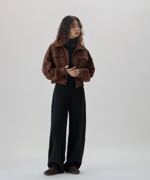 etoll.（エトル）の「リラクシーニットカーブパンツ（その他パンツ・レディース・グレー/アイボリー/ブラック/ブラウン・FREE）」の21枚目の写真