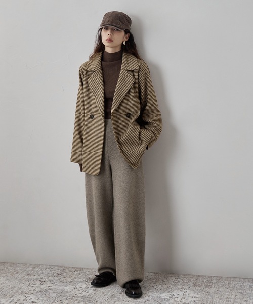 etoll.（エトル）の「リラクシーニットカーブパンツ（その他パンツ・レディース・グレー/アイボリー/ブラック/ブラウン・FREE）」の6枚目の写真