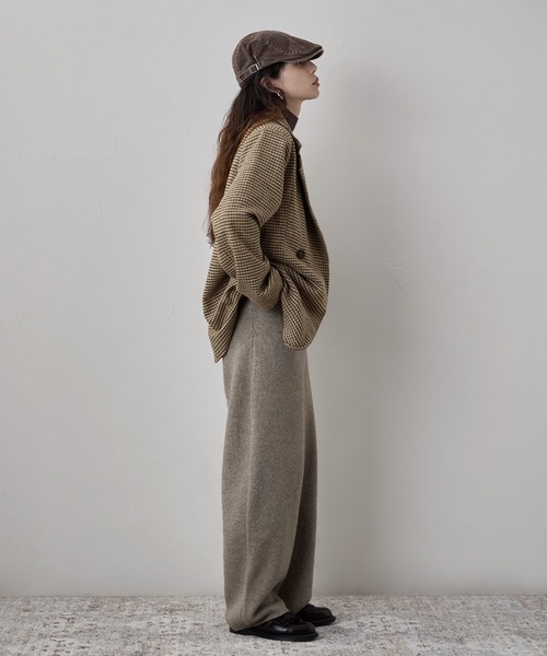 etoll.（エトル）の「リラクシーニットカーブパンツ（その他パンツ・レディース・グレー/アイボリー/ブラック/ブラウン・FREE）」の7枚目の写真