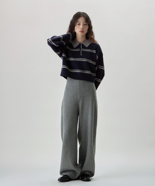 etoll.（エトル）の「リラクシーニットカーブパンツ（その他パンツ・レディース・グレー/アイボリー/ブラック/ブラウン・FREE）」の13枚目の写真