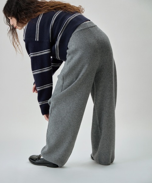 etoll.（エトル）の「リラクシーニットカーブパンツ（その他パンツ・レディース・グレー/アイボリー/ブラック/ブラウン・FREE）」の15枚目の写真