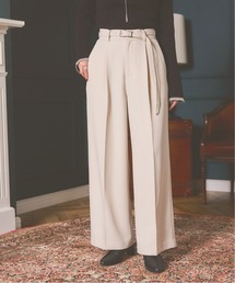 mysty woman | ベルトツキセンタープレスパンツ　602793(スラックス)