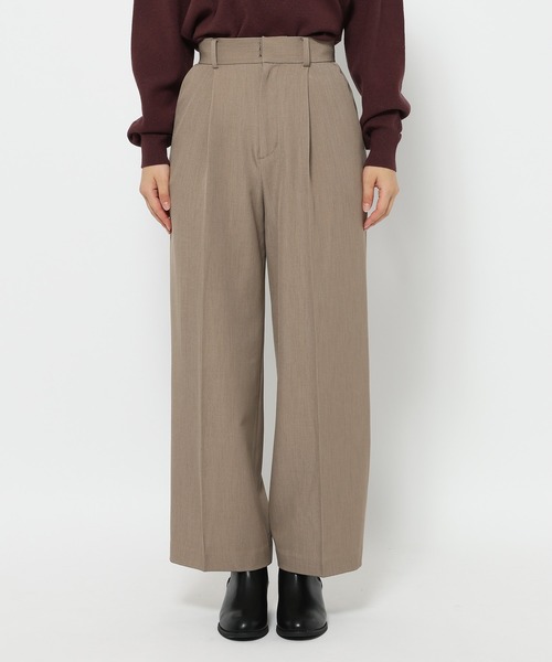 mysty woman（ミスティウーマン）の「ベルトツキセンタープレスパンツ　602793（スラックス・レディース・ホワイト系その他/マスタード/グレー・MEDIUM/SMALL）」の7枚目の写真