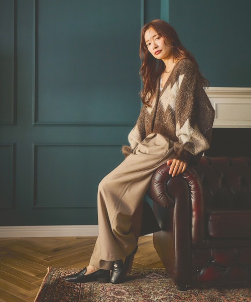 mysty woman（ミスティウーマン）の「ベルトツキセンタープレスパンツ　602793（スラックス・レディース・ホワイト系その他/マスタード/グレー・MEDIUM/SMALL）」の21枚目の写真