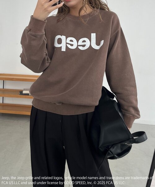 CAPRICIEUX LE'MAGE（カプリシューレマージュ）の「〈GOOD ROCK SPEED〉Jeep®スウェット（スウェット・レディース・ブラウン/ブラック・FREE）」の12枚目の写真