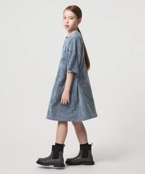 green label relaxing（グリーンレーベルリラクシング）の「ビッグポケット ボックス ワンピース / キッズ  120cm-160cm（ワンピース・キッズ・ロイヤルブルー/ブラウン系・150cm/140cm/160cm/130cm/120cm）」の8枚目の写真