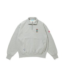 ICECREAM | EMBORIDERED LOGO DAMAGED HALF ZIP SWEATSHIRT(スウェット)