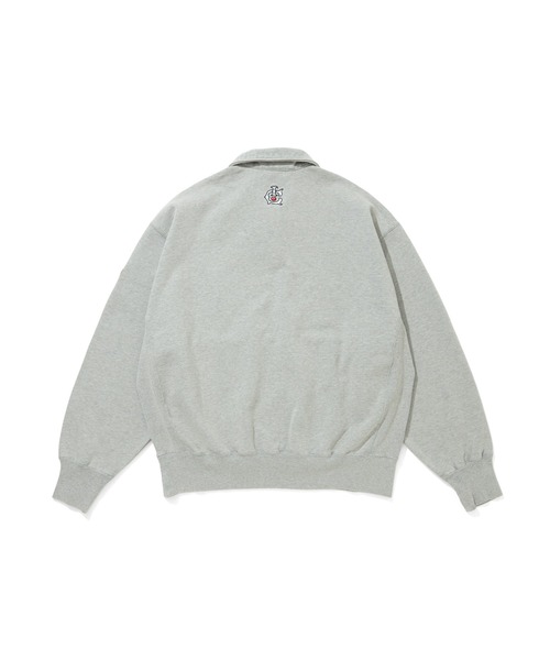ICECREAM（アイスクリーム）の「EMBORIDERED LOGO DAMAGED HALF ZIP SWEATSHIRT（スウェット・メンズ・グレー/ブラック/ブラウン・X-LARGE/LARGE/MEDIUM/SMALL）」の5枚目の写真