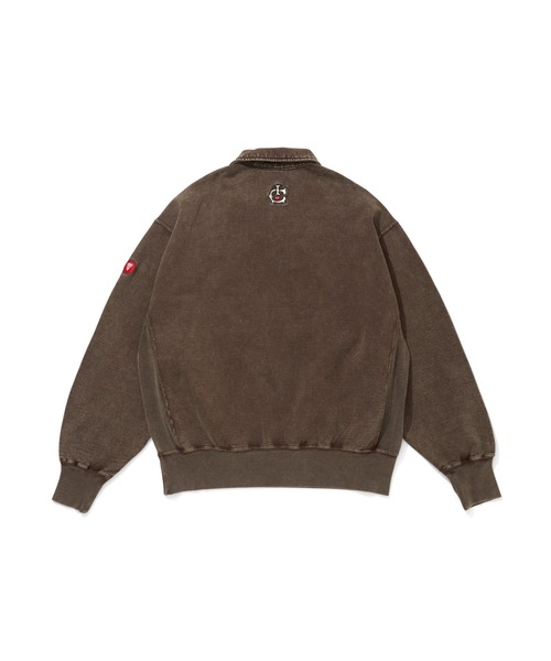 ICECREAM（アイスクリーム）の「EMBORIDERED LOGO DAMAGED HALF ZIP SWEATSHIRT（スウェット・メンズ・グレー/ブラック/ブラウン・X-LARGE/LARGE/MEDIUM/SMALL）」の6枚目の写真