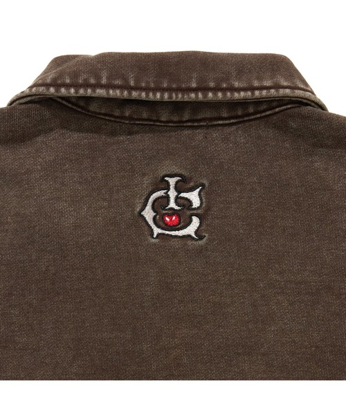 ICECREAM（アイスクリーム）の「EMBORIDERED LOGO DAMAGED HALF ZIP SWEATSHIRT（スウェット・メンズ・グレー/ブラック/ブラウン・X-LARGE/LARGE/MEDIUM/SMALL）」の16枚目の写真