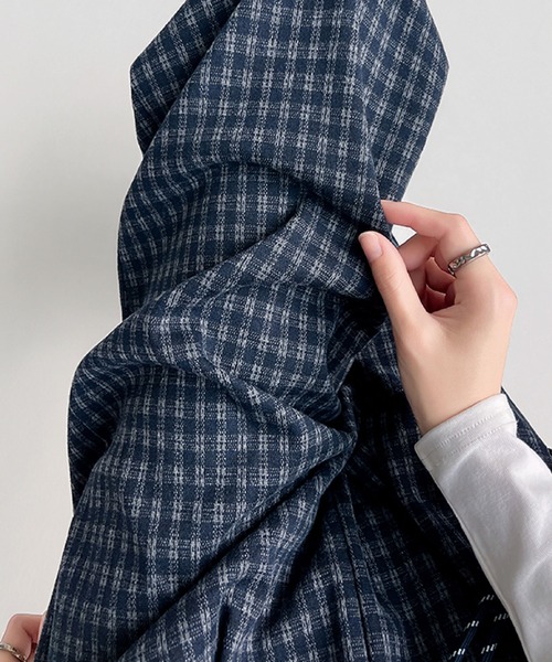 2ly2(トゥーリートゥー)の「チェック柄ワイドパンツ(その他パンツ・レディース・ネイビー/ブラック・FREE)」の15枚目の写真