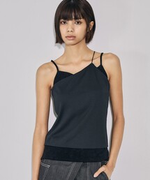 UNITED TOKYO | ベロアコンビカップインキャミソール｜ウォッシャブル/カップ付きキャミ/レイヤード/春服(キャミソール)