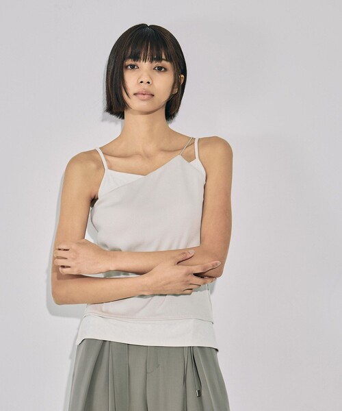 ベロアコンビカップインキャミソール｜ウォッシャブル/カップ付き