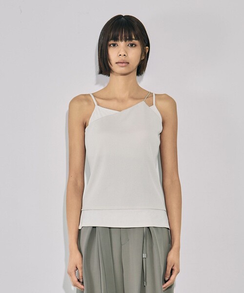 UNITED TOKYO（ユナイテッドトウキョウ）の「ベロアコンビカップインキャミソール｜ウォッシャブル/カップ付きキャミ/レイヤード/春服（キャミソール・レディース・ブラック/ホワイト・FREE）」の16枚目の写真