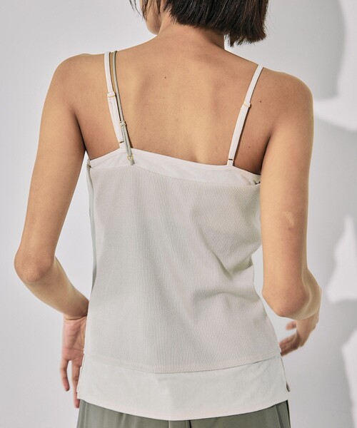 UNITED TOKYO（ユナイテッドトウキョウ）の「ベロアコンビカップインキャミソール｜ウォッシャブル/カップ付きキャミ/レイヤード/春服（キャミソール・レディース・ブラック/ホワイト・FREE）」の19枚目の写真