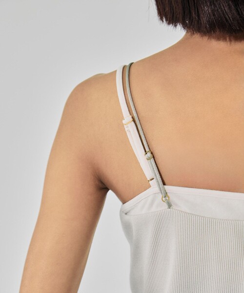 ベロアコンビカップインキャミソール｜ウォッシャブル/カップ付き